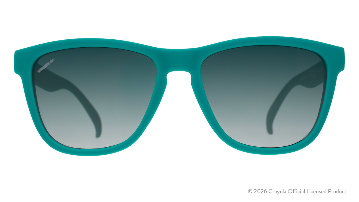 Goodr OGs Crayola Tropical Colors Turquoise Surf Sunglasses