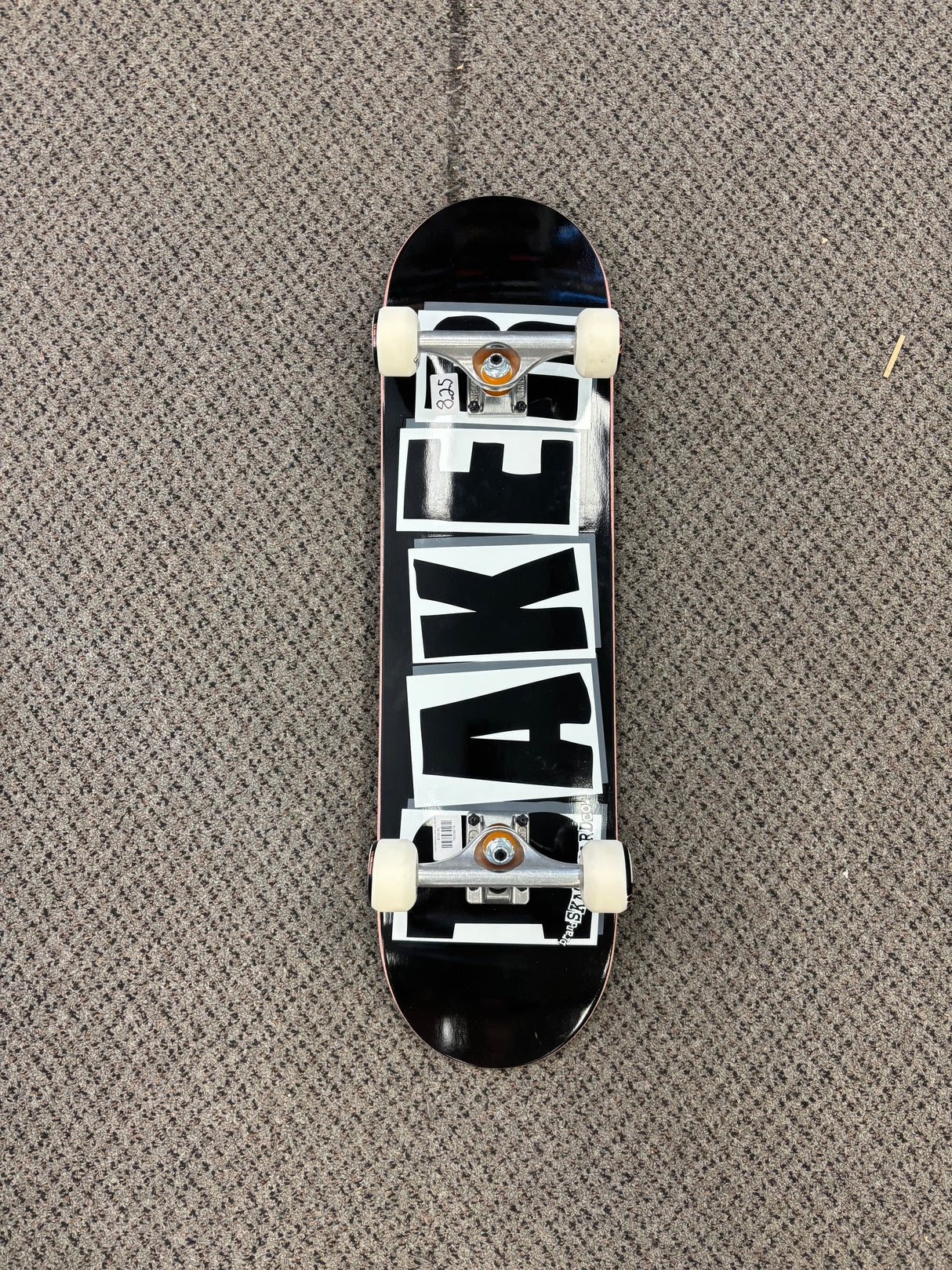 Baker Skateboard Brand Logo Blk/Wht Skateboard Complete 8.25"