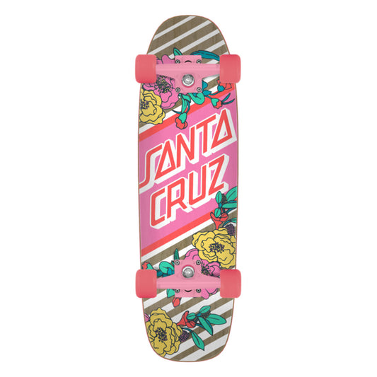 Santa Cruz Floral Stripe Street Cruzer Skateboard 8.4
