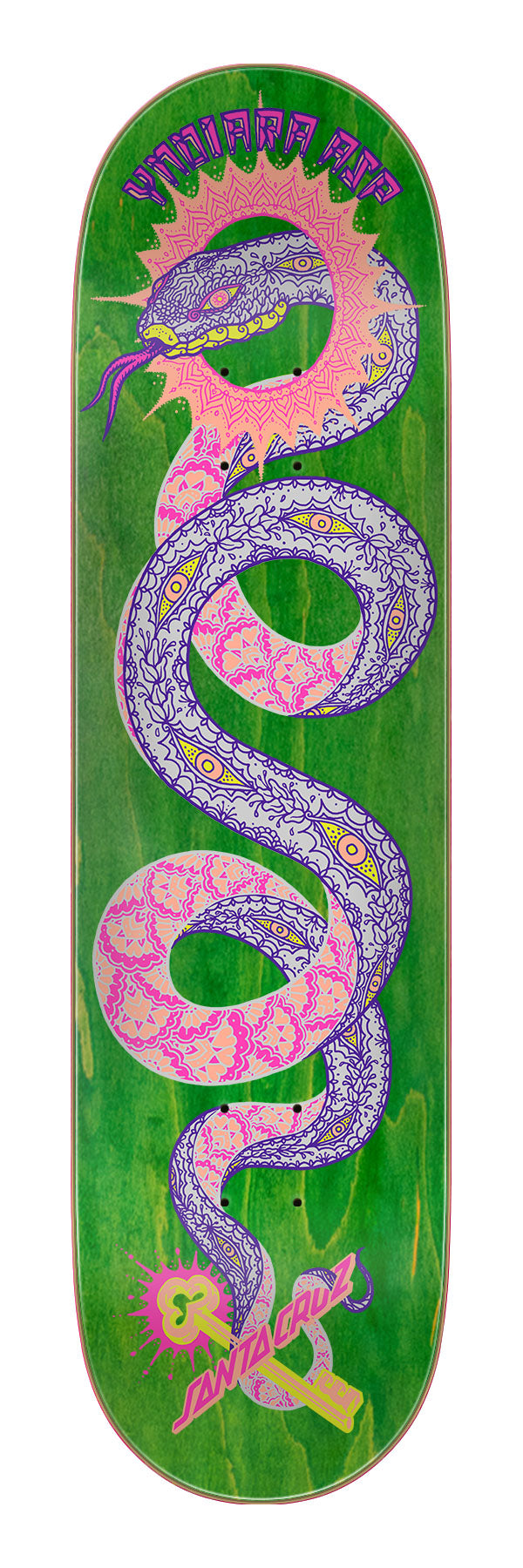 Santa Cruz Asp Slither Pro Twin Skateboard Deck 8.25"