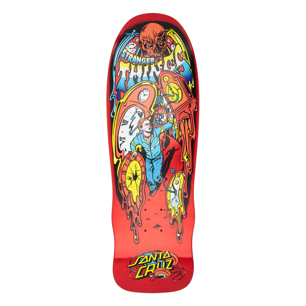 Santa Cruz X Stranger Things Grabke Max Melting Clock 9.7" Skateboard Decks