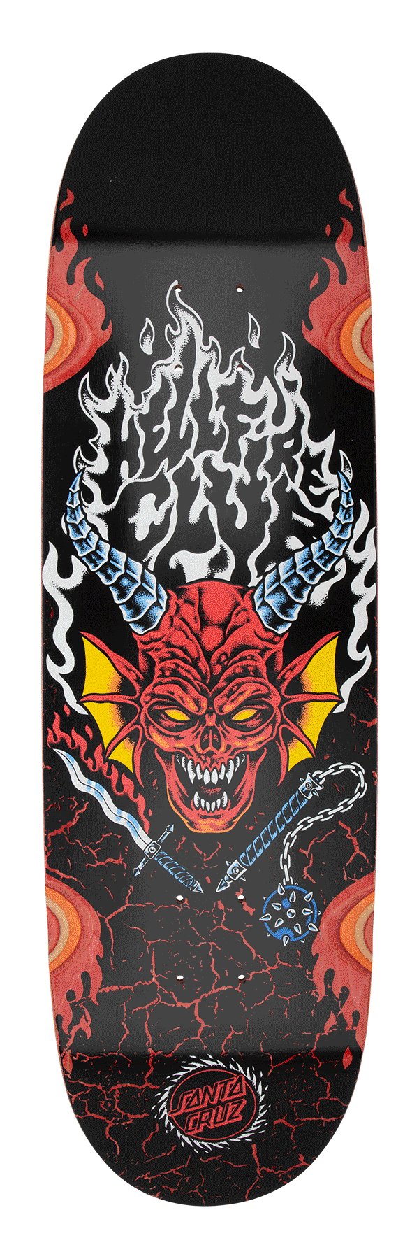 Santa Cruz X Stranger Things Hellfire Club Flames 9.00" Skateboard Decks