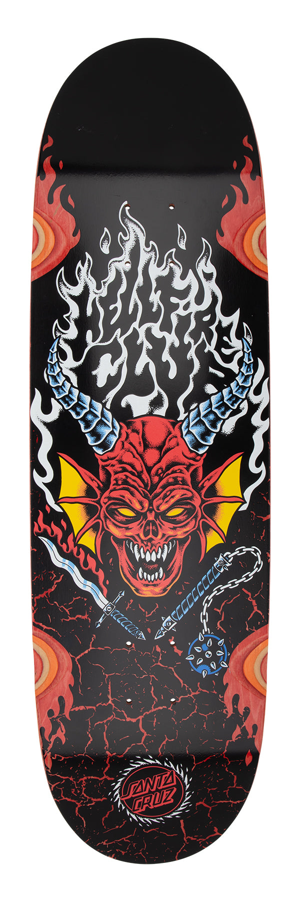 Santa Cruz X Stranger Things Hellfire Club Flames 9.00" Skateboard Decks