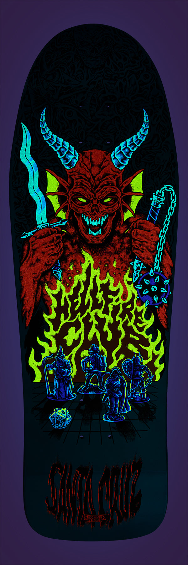 Santa Cruz X Stranger Things Knox Hellfire Pit 10.07" Skateboard Decks