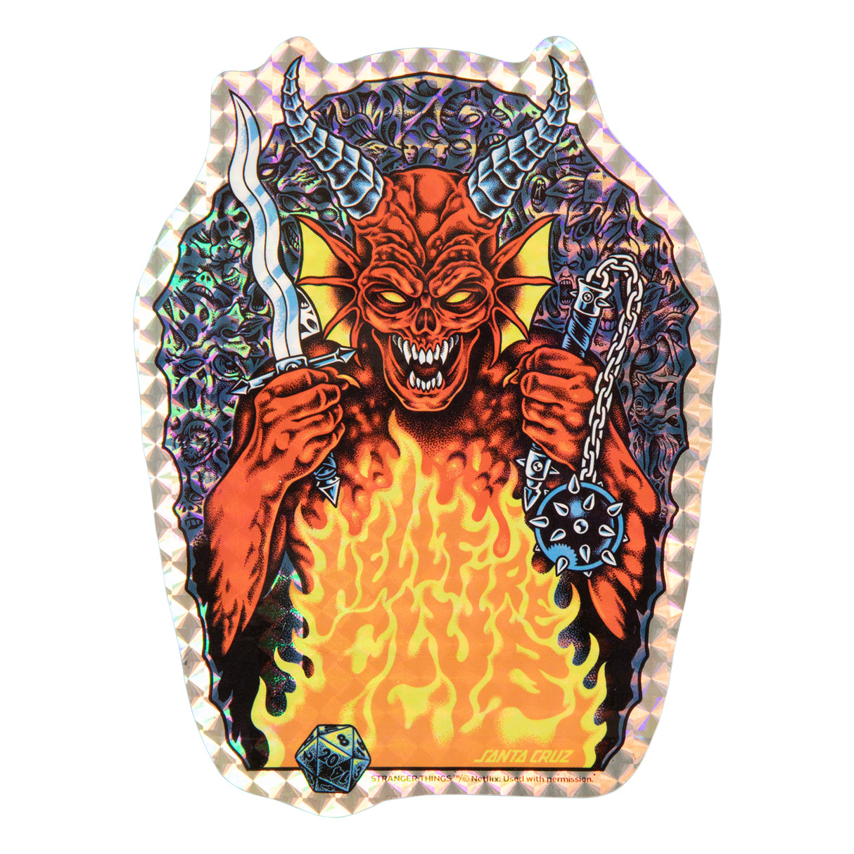 Santa Cruz X Stranger Things Knox Hellfire Pit 10.07" Skateboard Decks