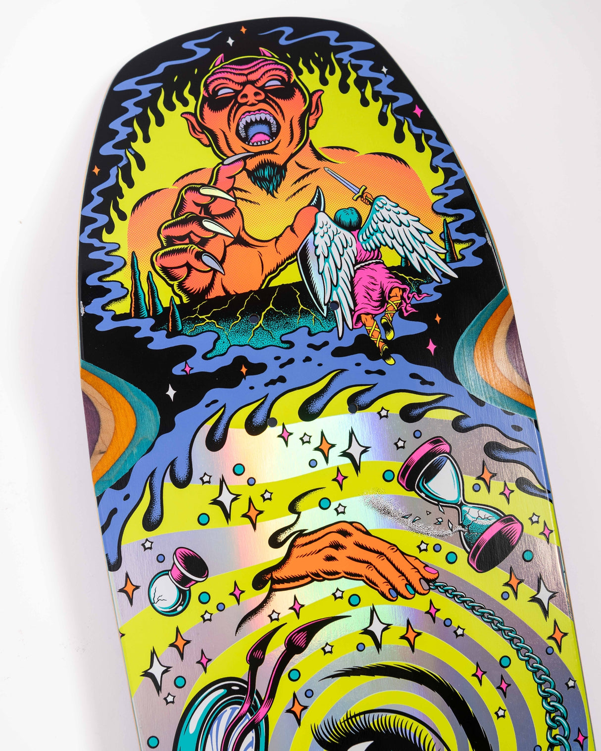 Santa Cruz Delfino Pinball Vision Pro Skateboard Deck 9.14"