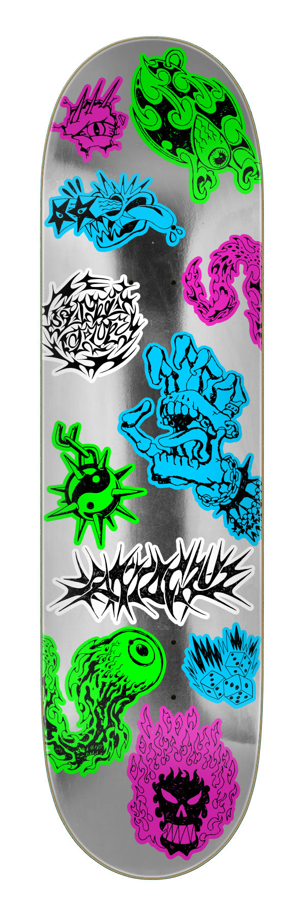 Santa Cruz Scribble Flash FeelBase Skateboard Deck 8.0"