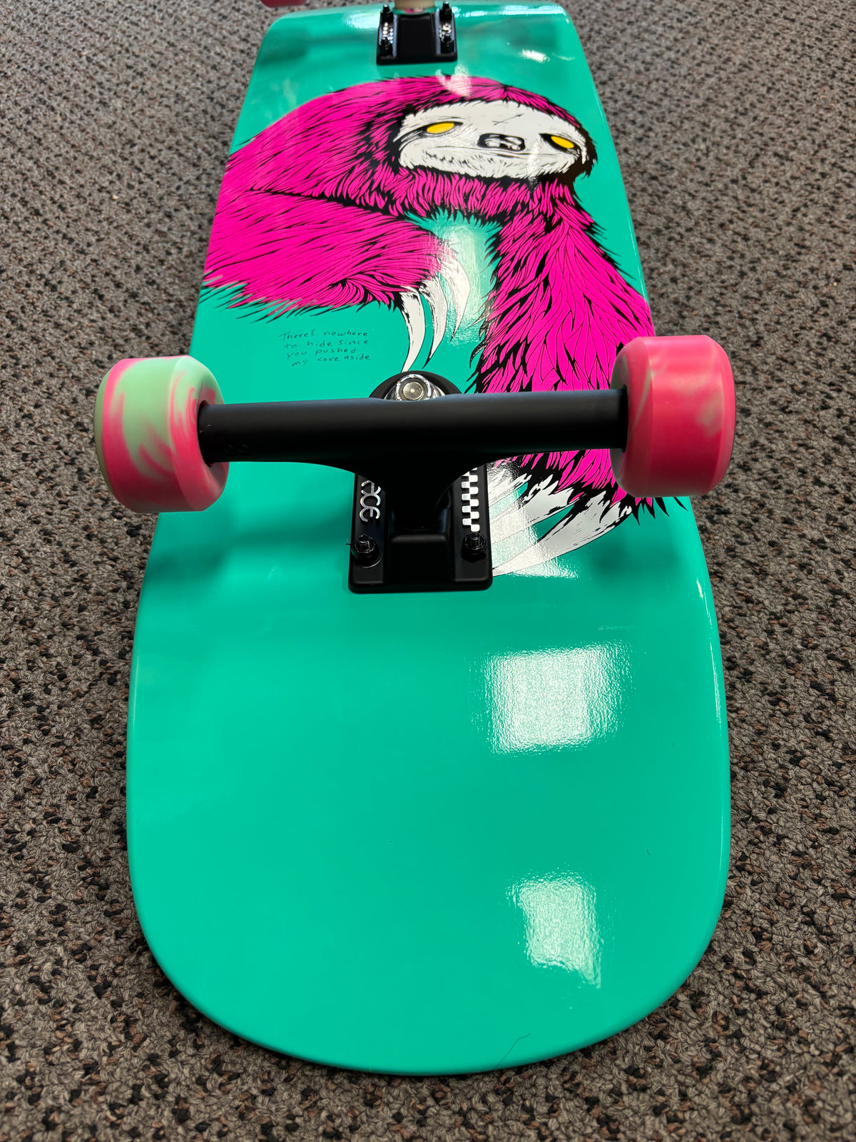 Welcome Sloth On Slappy Slap Shaped Skateboard Complete 9.5