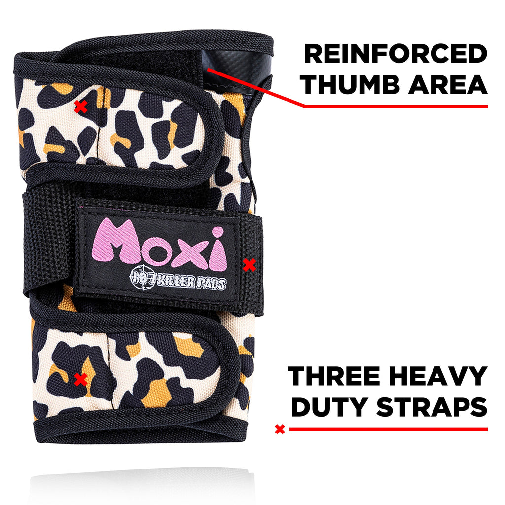 187 Killer Pads Wrist Guards - Moxi Leopard