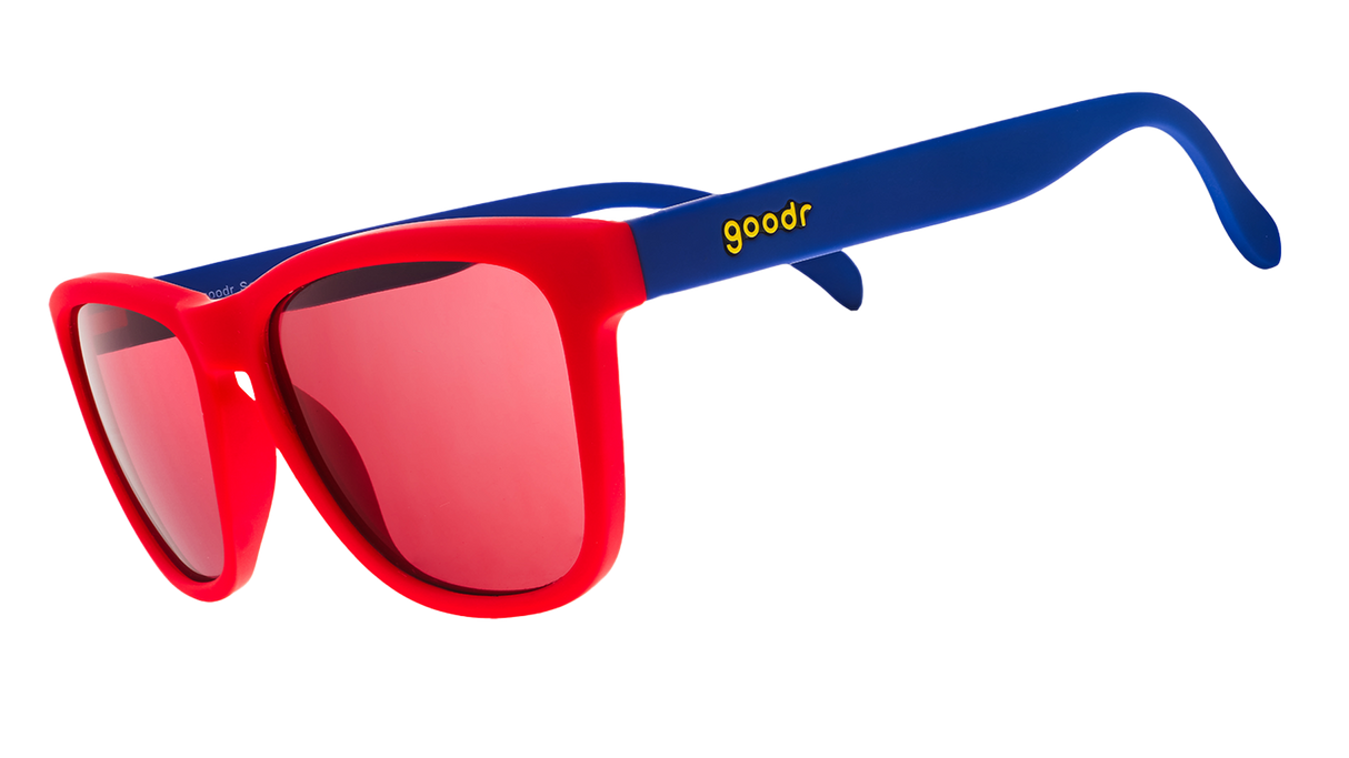 Goodr OGs Don't Leave Me on Red Sunglasses