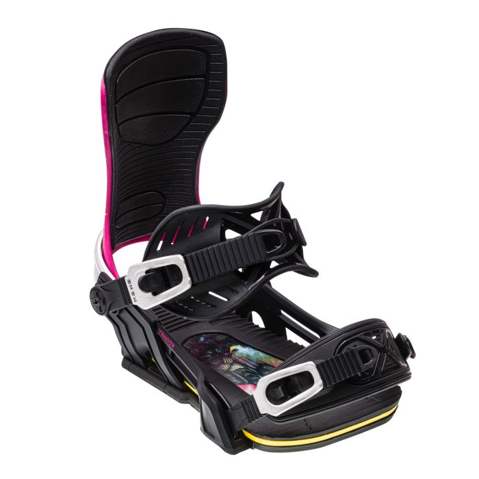 Bent Metal Binding Transfer Snowboard Binding - 2024 Black/Pink