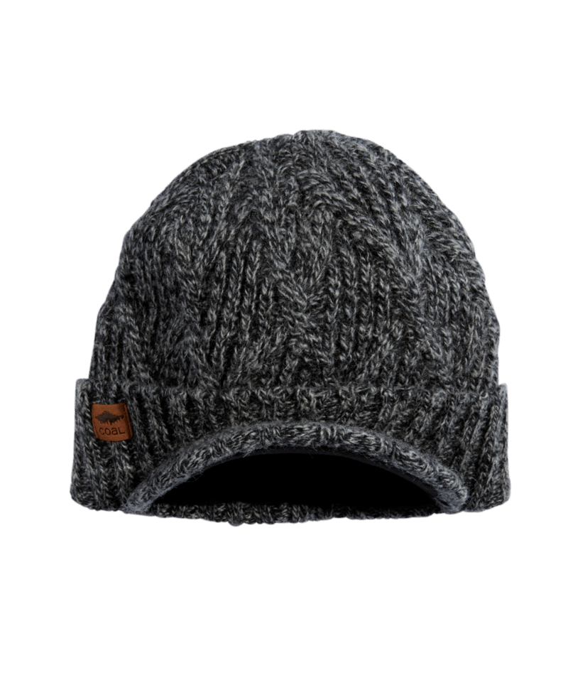 Coal Yukon Cable Knit Wool Brim Beanie