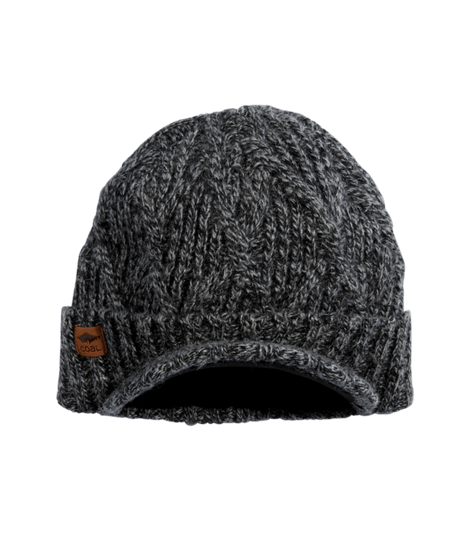 Coal Yukon Cable Knit Wool Brim Beanie