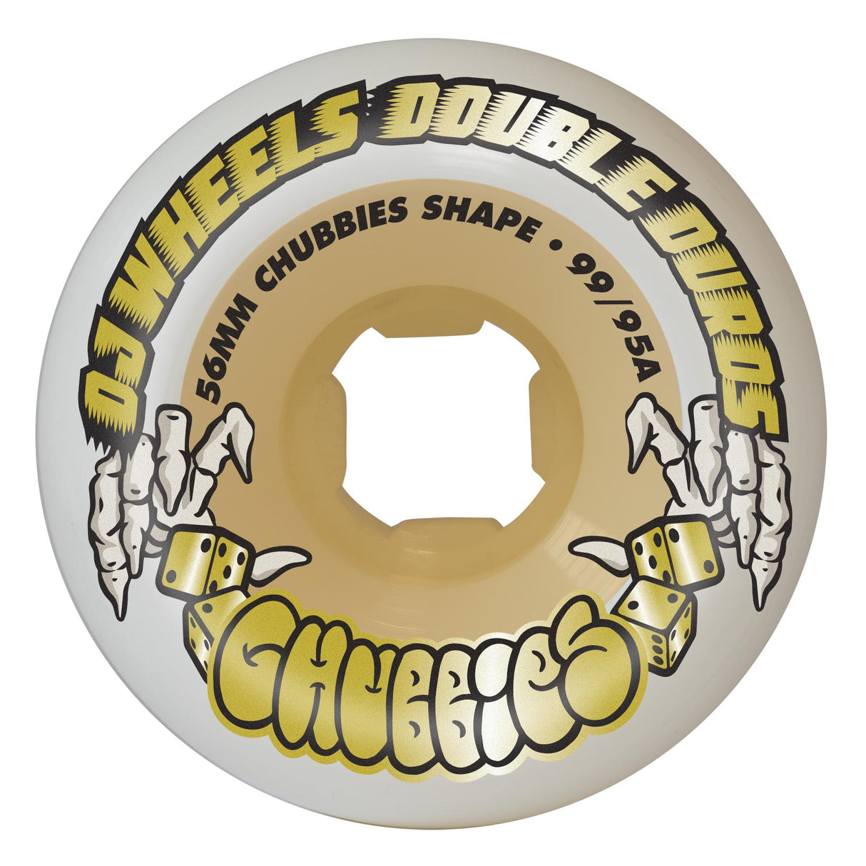 OJ 99a/95a Chubbies Double Duo White/Gum Skateboard Wheels