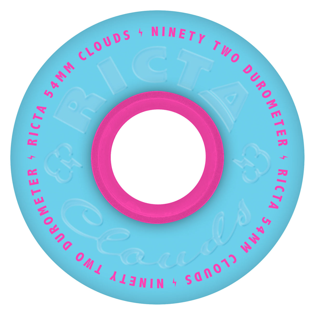 Ricta Clouds 54mm Blue Pink 92a Skateboard Wheels