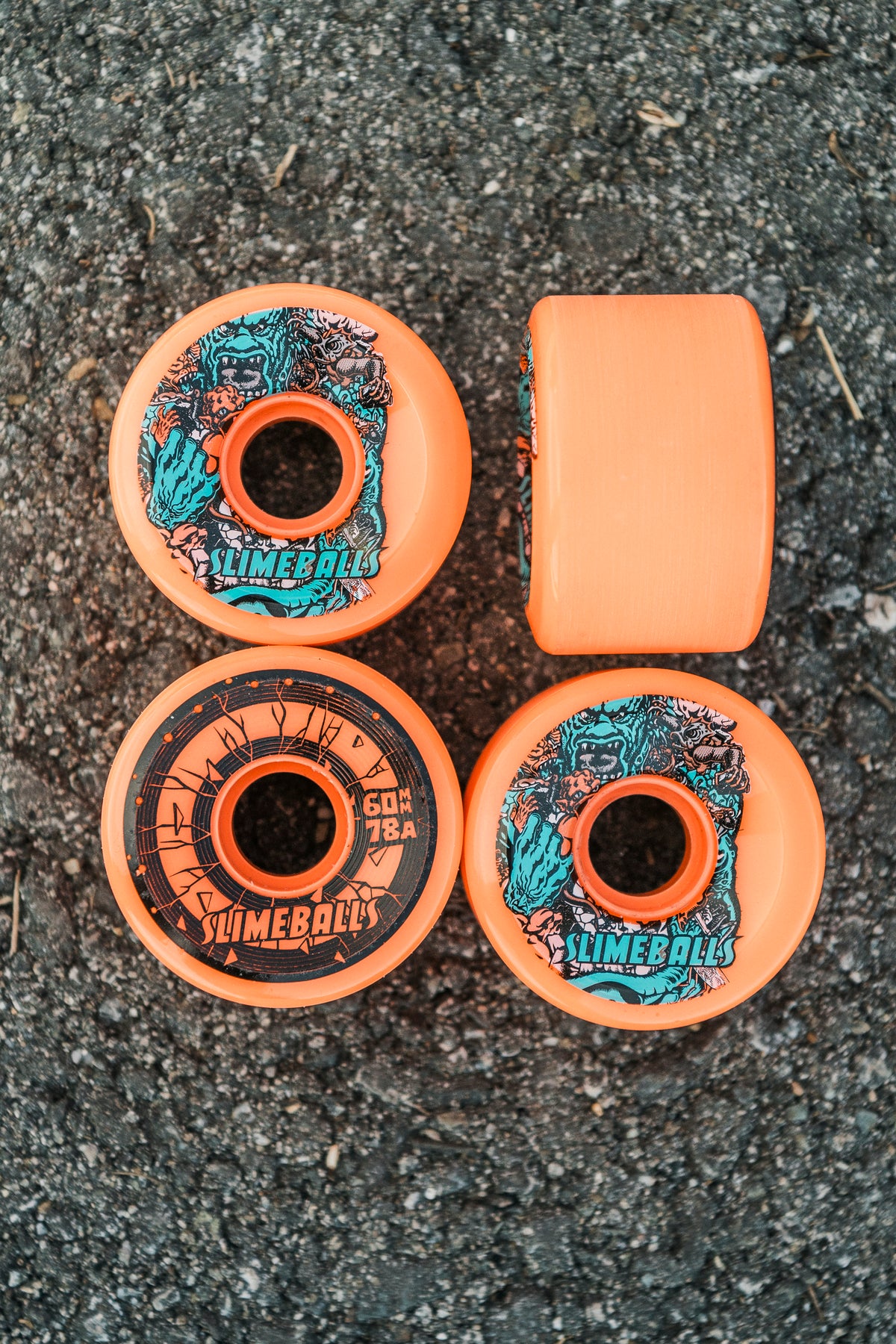 Slime Balls 78a Rob Roskopp Five Reissue Full Combo Pink 60mm Skateboard Wheels