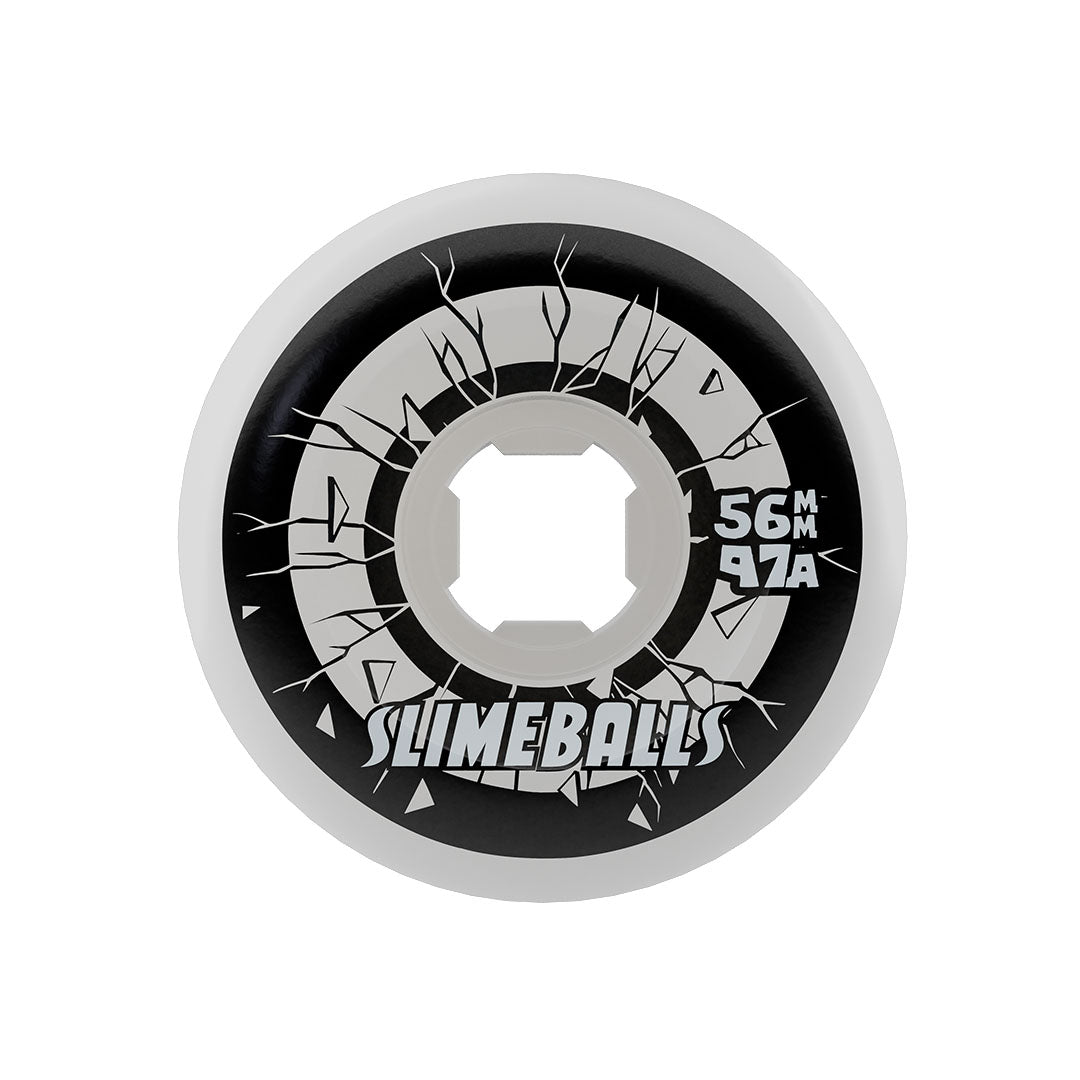 Slime Balls 97a Rob Roskopp Five Reissue Full Combo White 56mm Skateboard Wheels