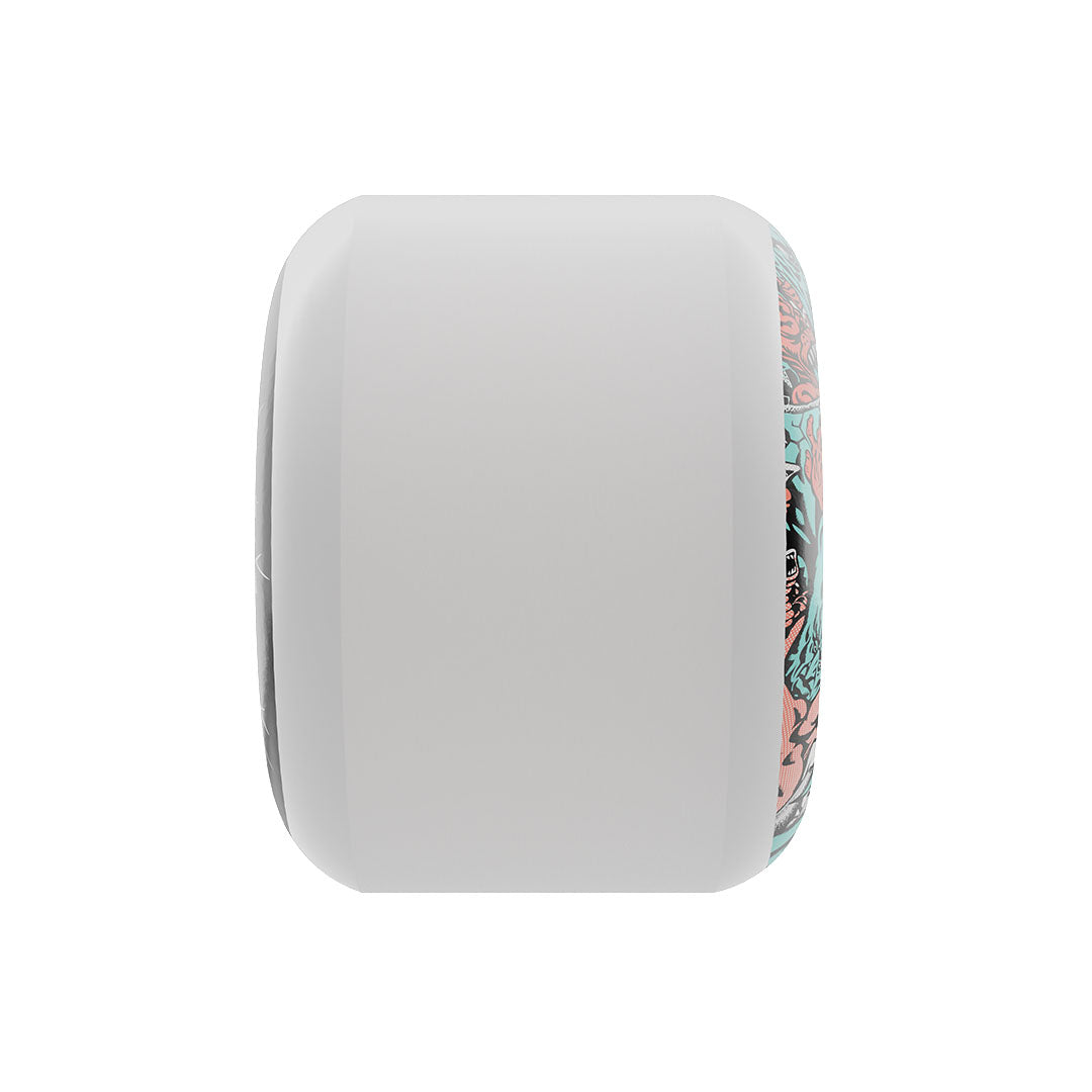 Slime Balls 97a Rob Roskopp Five Reissue Full Combo White 56mm Skateboard Wheels