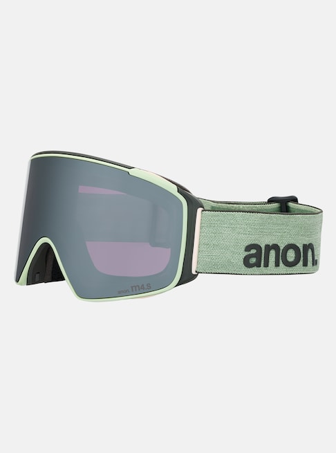 Anon M4S Goggles (Cylindrical) + Bonus Lens + MFI® Face Mask - Soft Sage/Perceive Sunny Onyx