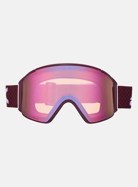 Anon M4S Goggles (Cylindrical) + Bonus Lens + MFI® Face Mask - Deep Cherry/Perceive Cloudy Pink