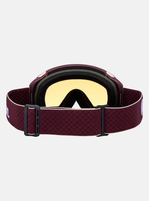 Anon M4S Goggles (Cylindrical) + Bonus Lens + MFI® Face Mask - Deep Cherry/Perceive Cloudy Pink