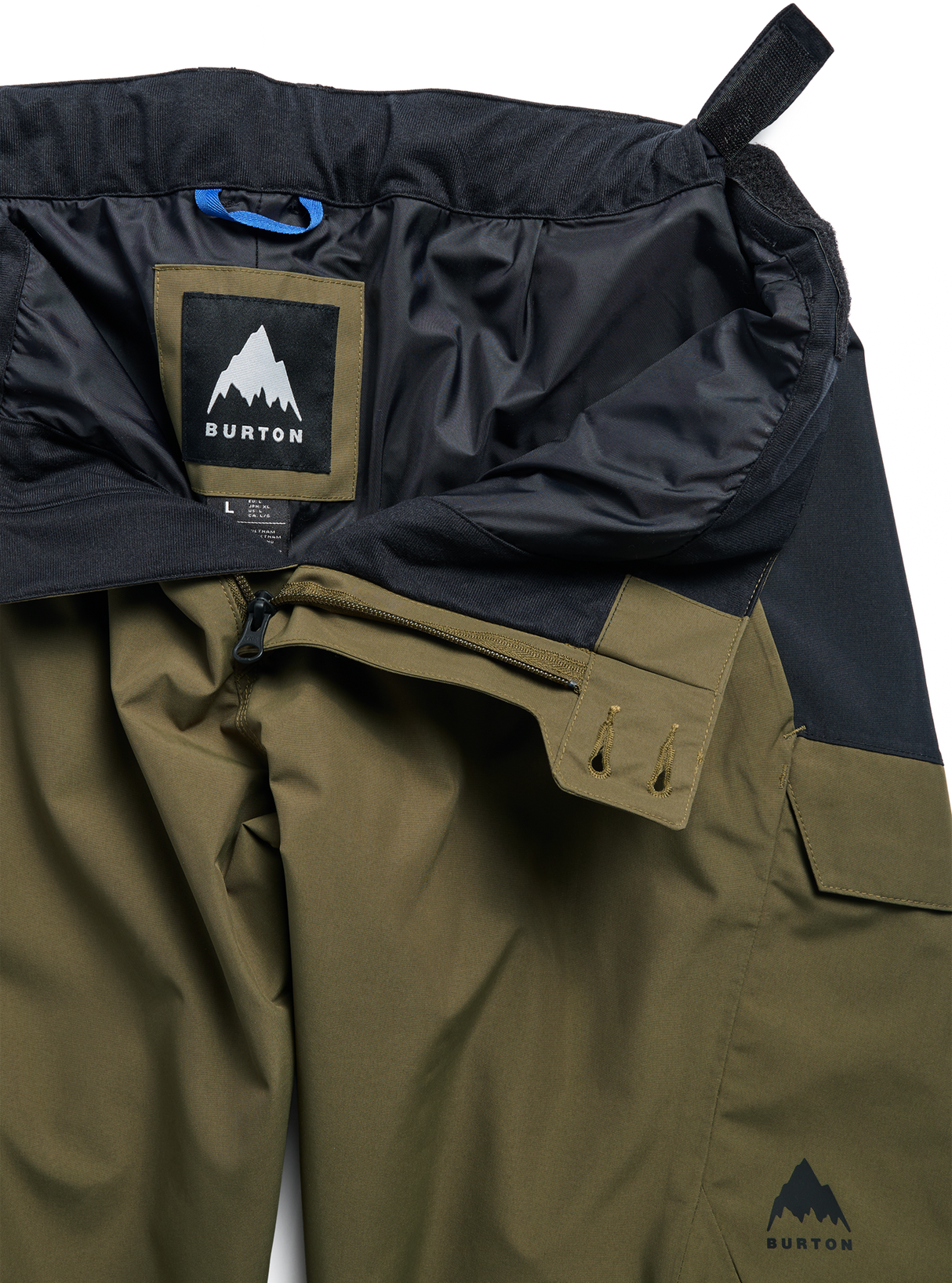 Men's Burton Reserve 2L Pants - Dried Moss/True Black - feature detail