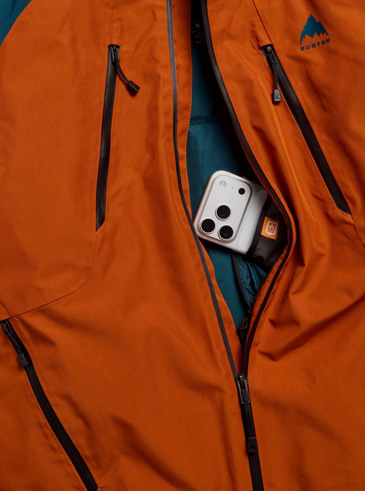 Women's Burton Reserve GORE-TEX 2L Insulated Jacket - Atlantic Teal/Spiced Chai - on model