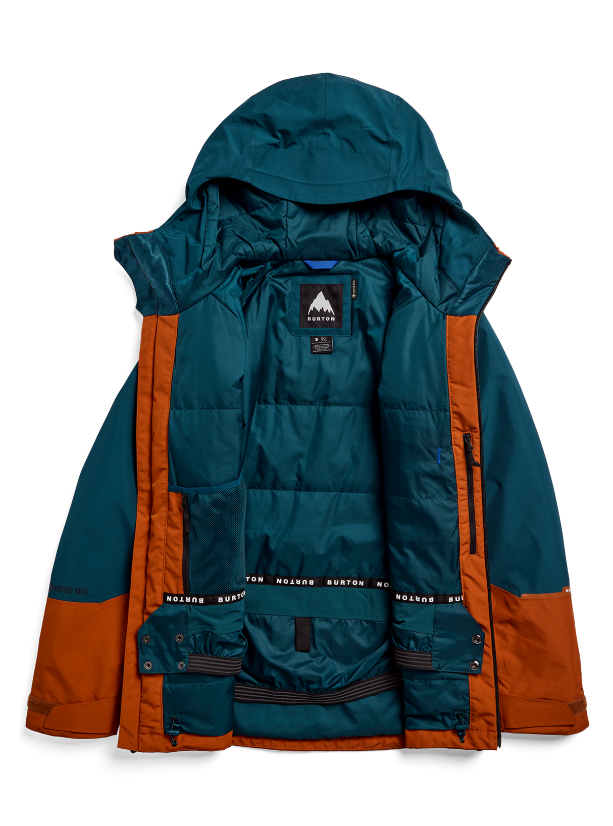 Women's Burton Reserve GORE-TEX 2L Insulated Jacket - Atlantic Teal/Spiced Chai - feature detail