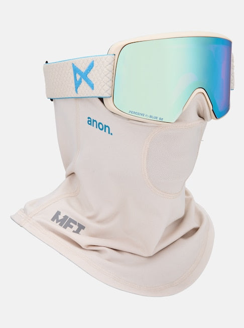 Anon M6S Goggles + Bonus Lens + MFI® Face Mask - Oat/Perceive Variable Blue