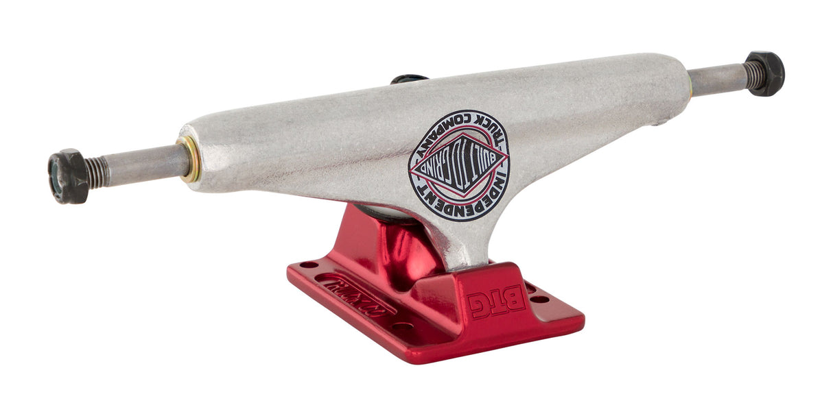 Independent Stage 11 Forged BTG Summit Silver Ano Red Skateboard Trucks