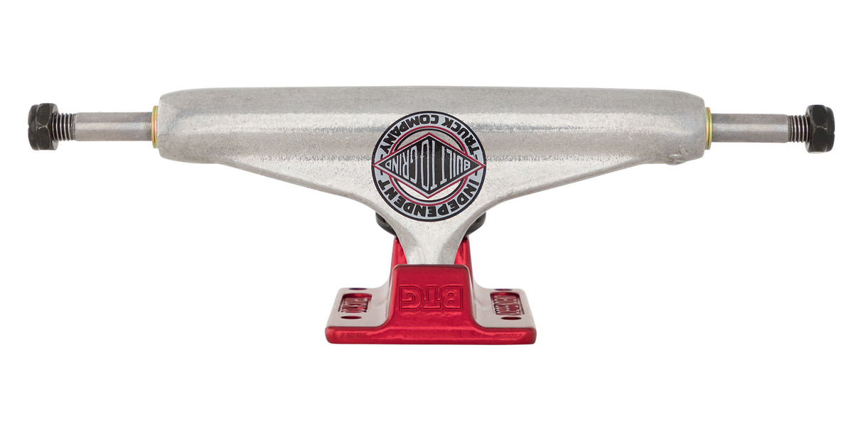 Independent Stage 11 Forged BTG Summit Silver Ano Red Skateboard Trucks