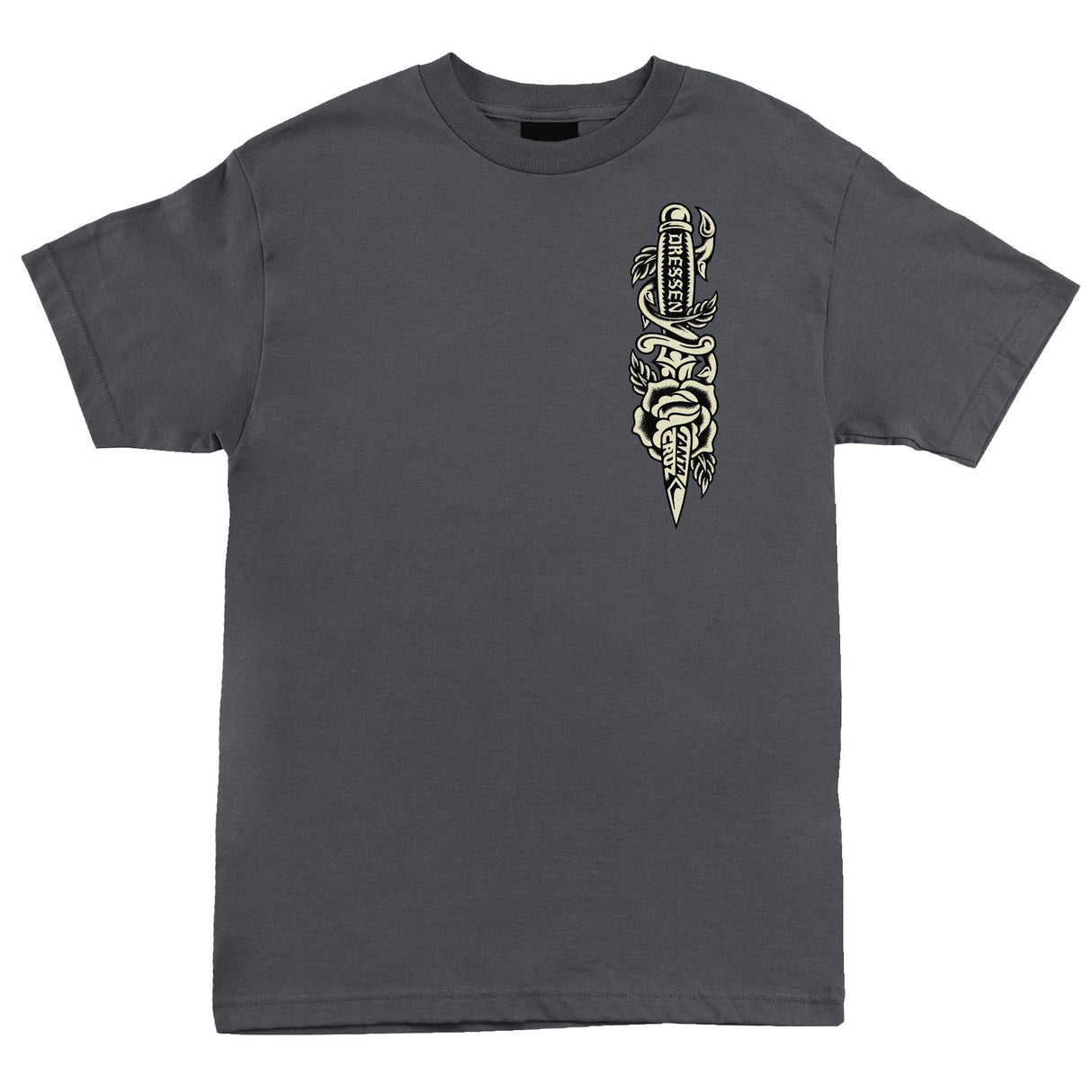 Santa Cruz Dressen Rose Dagger Opus Heavyweight Short Sleeve T-Shirt