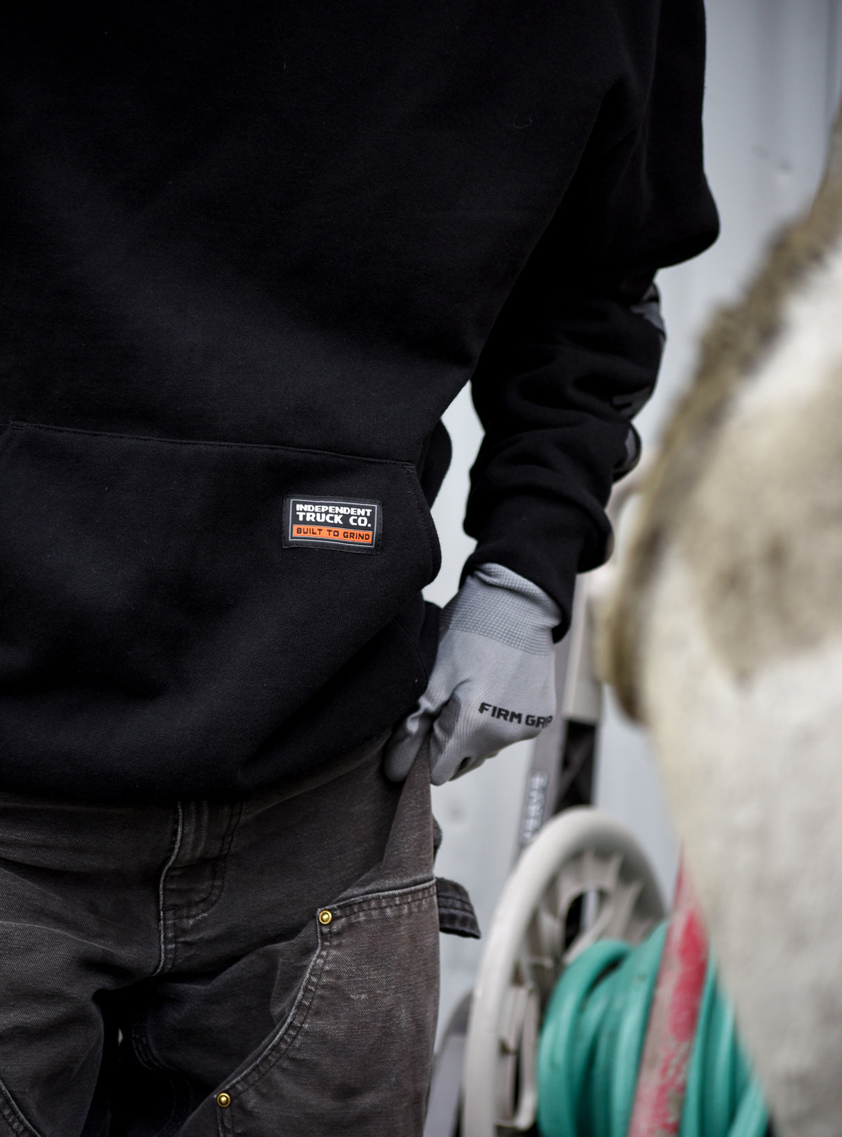 Independent Bar Logo Reflective Pullover Heavyweight Hoodie