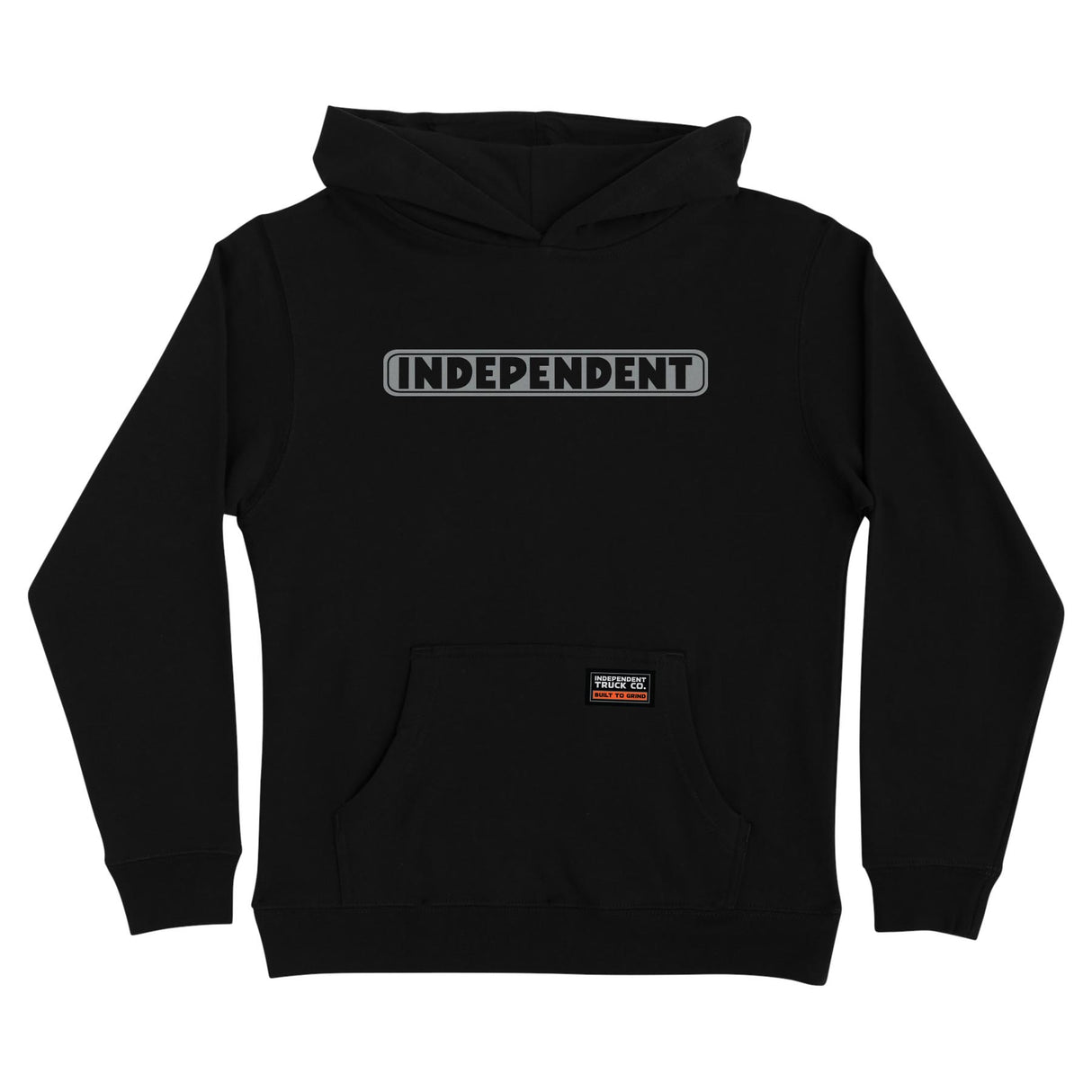 Independent Bar Logo Reflective P/O Youth Midweight Hoodie - Black