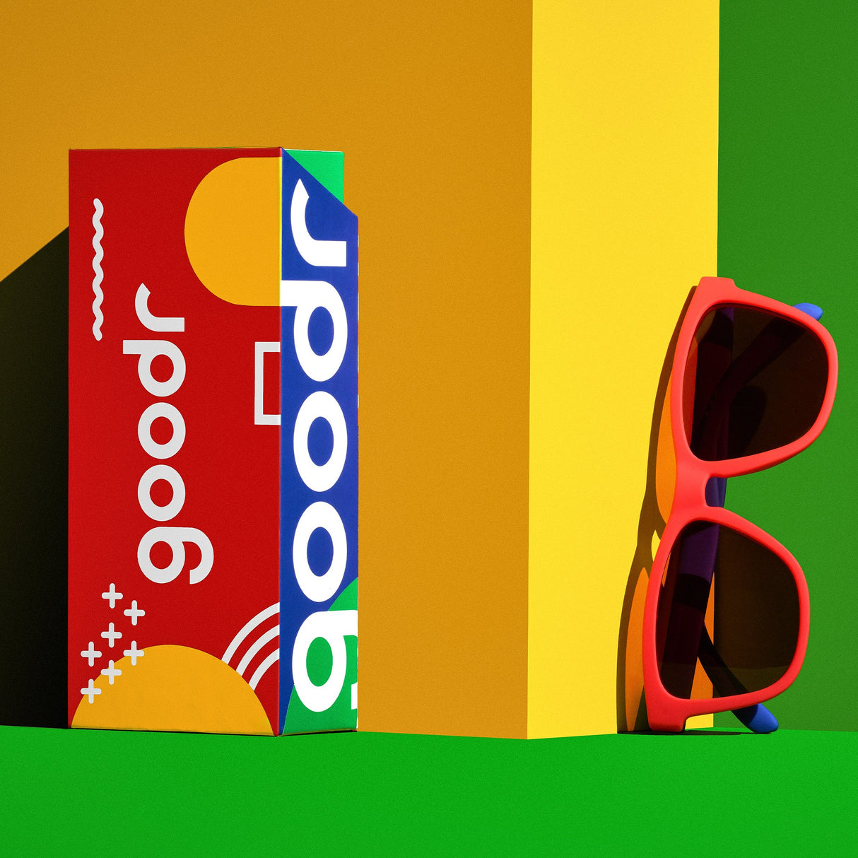 Goodr OGs Don't Leave Me on Red Sunglasses