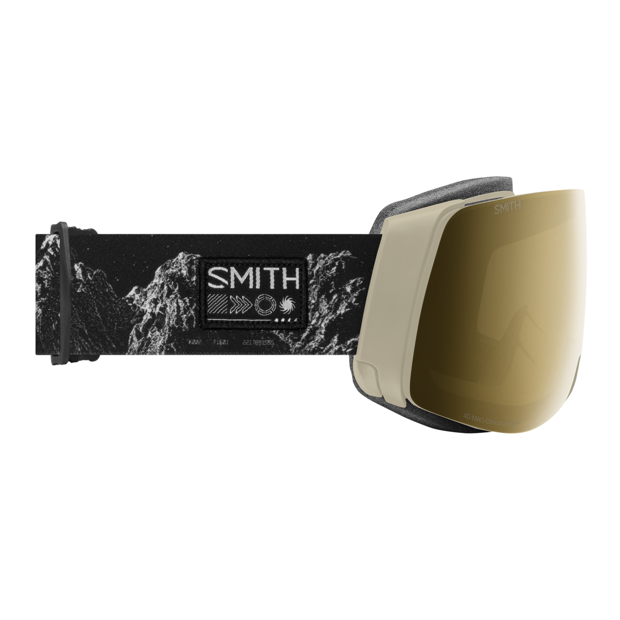 Smith 4D Mag Goggles Chalk Space Invader + ChromaPop Sun Black Gold Lens