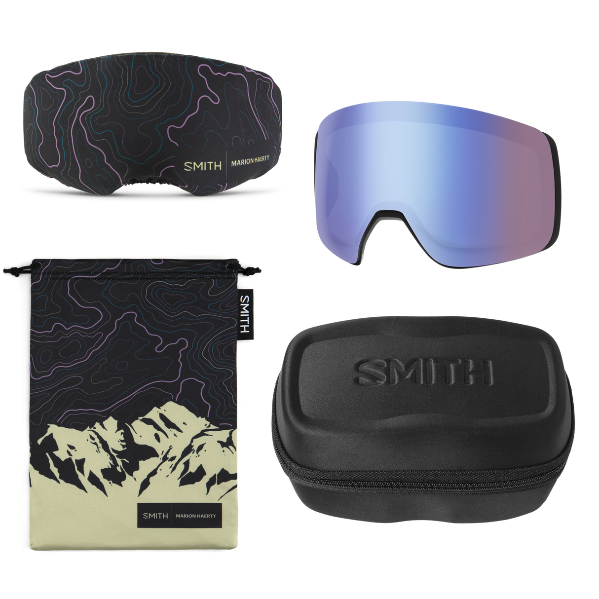 Smith 4D Mag Goggles Marion Haerty AC + ChromaPop Sun Black Lens