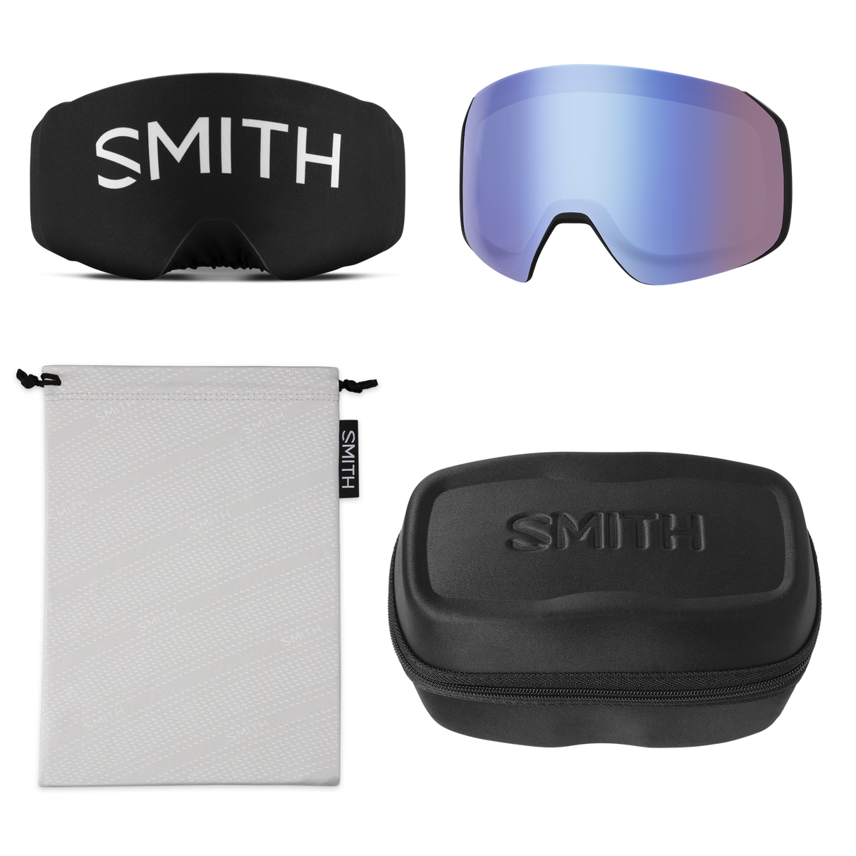 Smith 4D Mag S Goggles Black Marble + ChromaPop Sun Black Lens