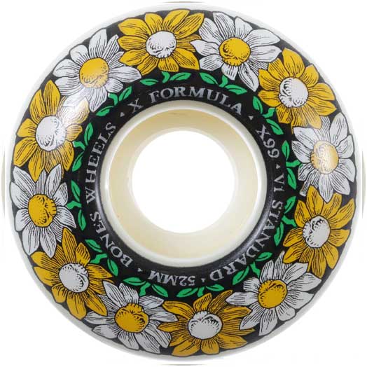 Bones 99a X Formula V1 Pushing Up Daisies Skateboard Wheels