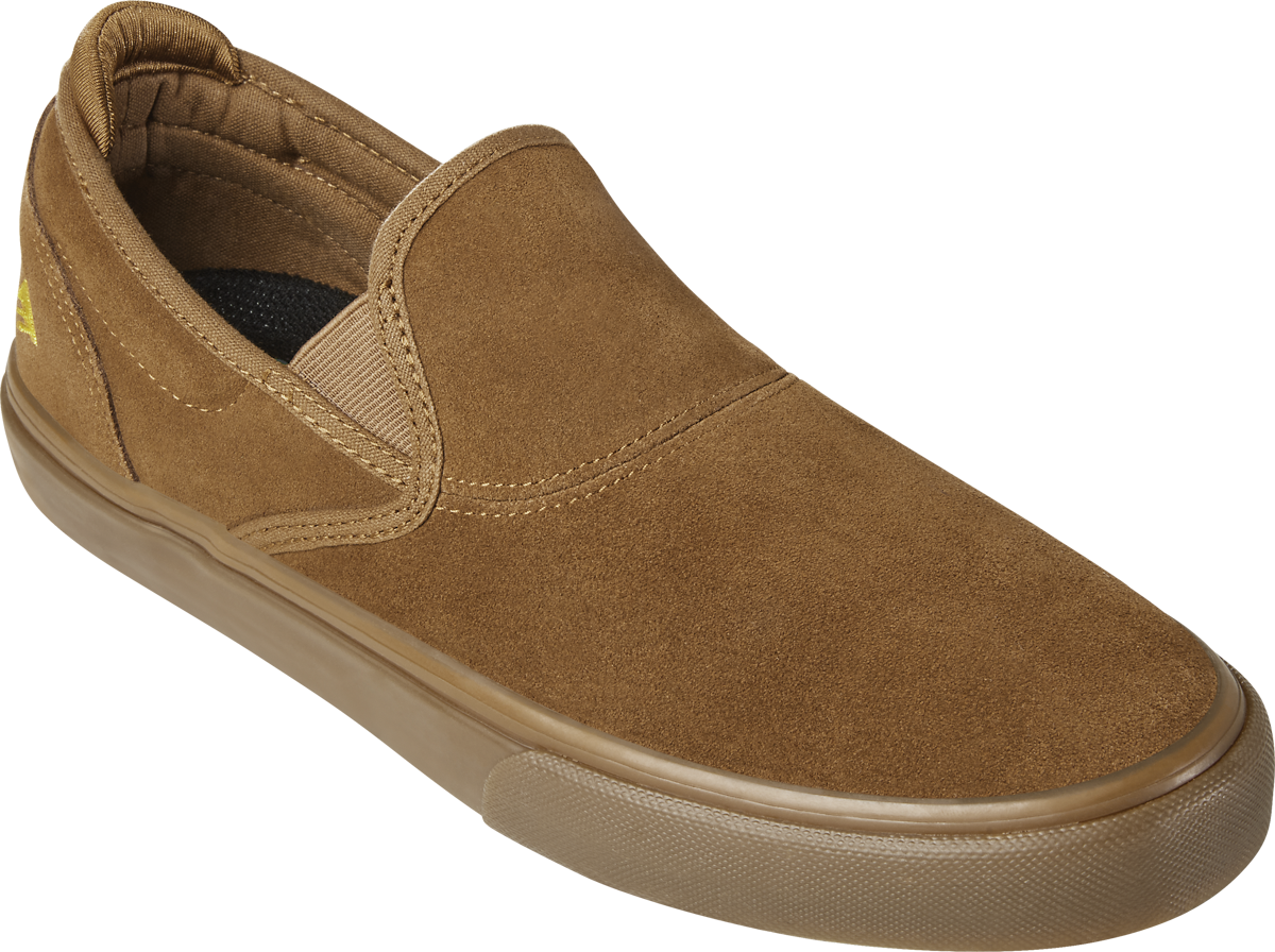Emerica Wino G6 Slip-on Skate Shoes - Brown/Gum