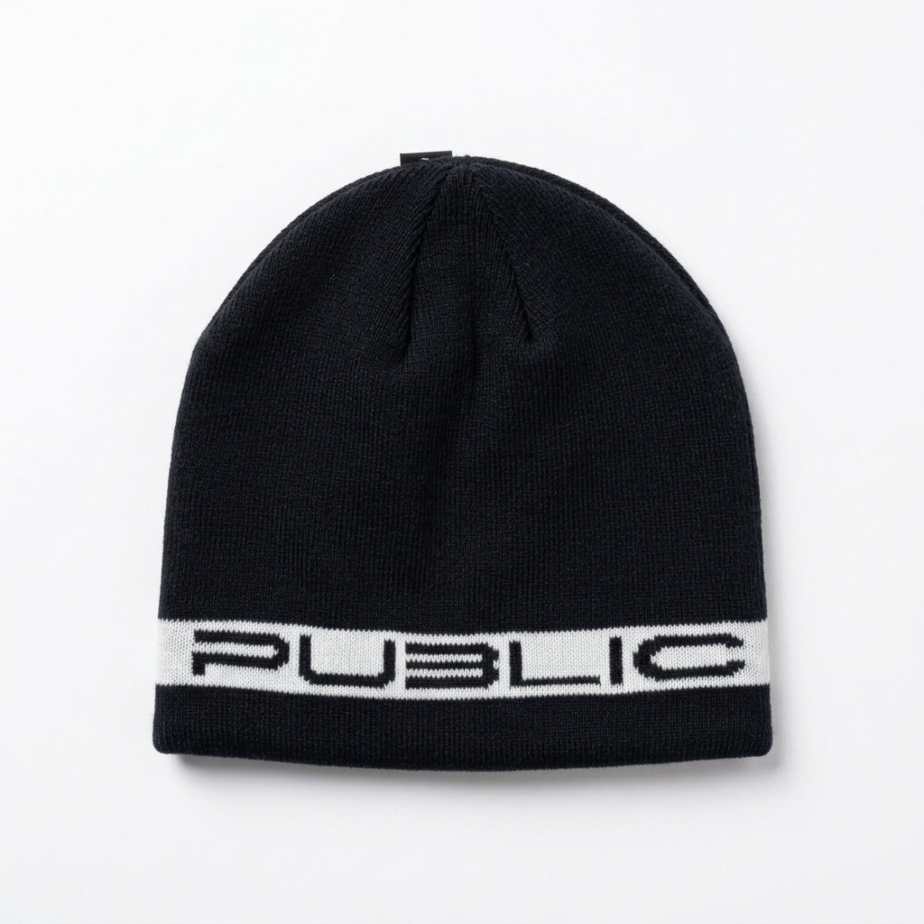 Public Stretch Logo Skully Beanie