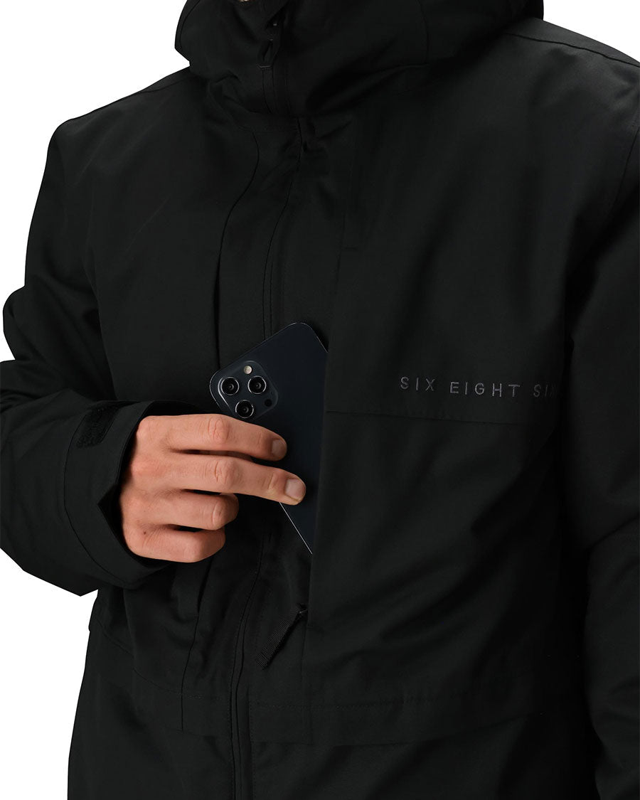 686 Men's Smarty 3-in-1 Form Jacket - Black - detail