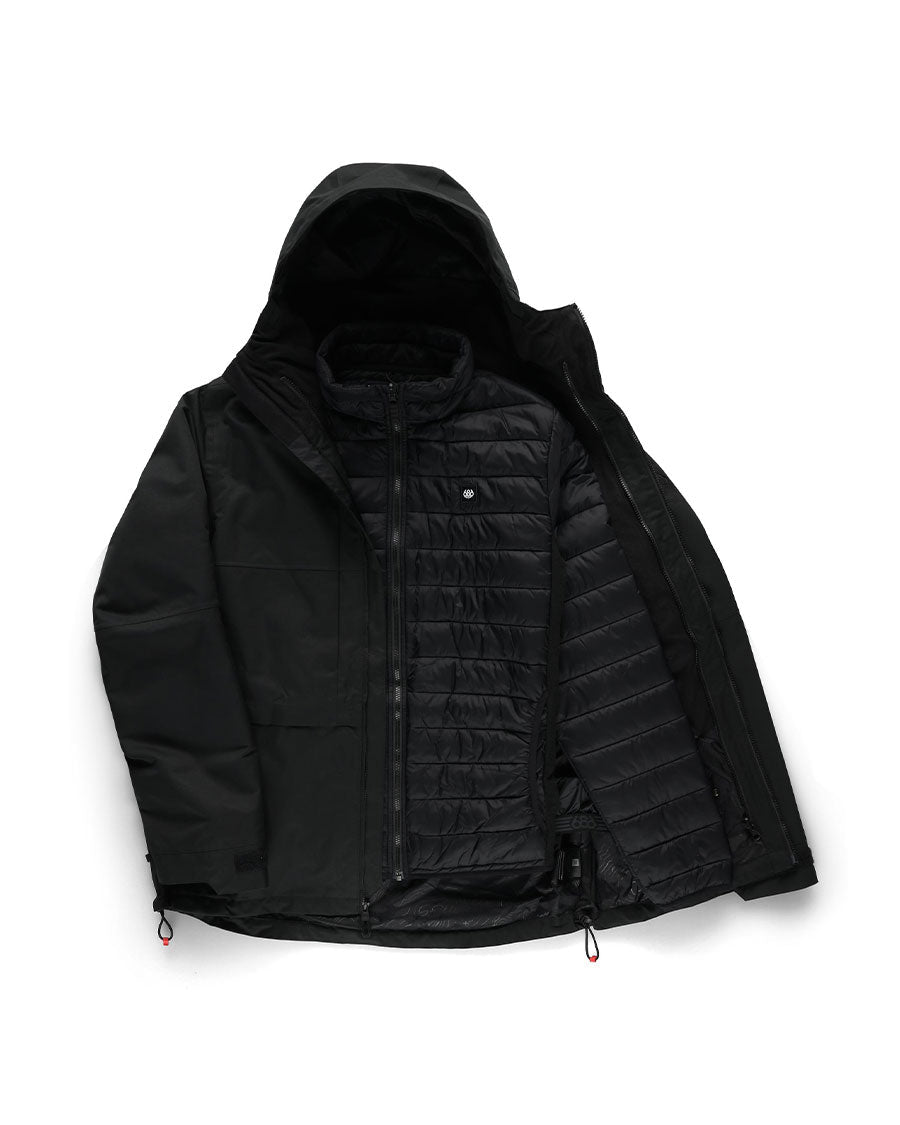 686 Men's Smarty 3-in-1 Form Jacket - Black - detail