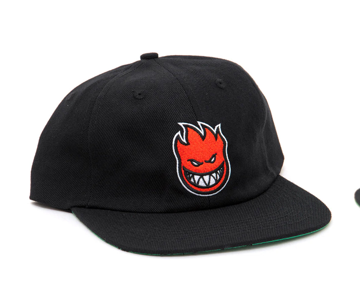 Spitfire Classic Lil Bighead Snapback Hat, Black/Red