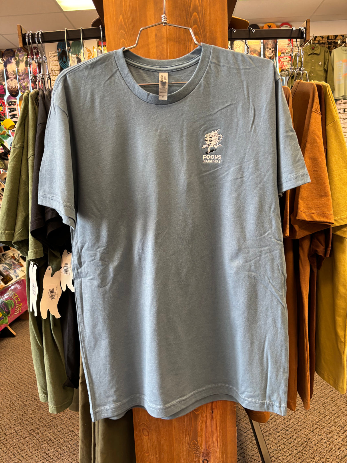 Focus Skate Coffee Next Level Embroidered Short Sleeve T-Shirt