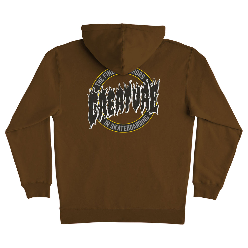 Creature Finest Flame Pullover Hoodie Men's Sweatshirt - Brown