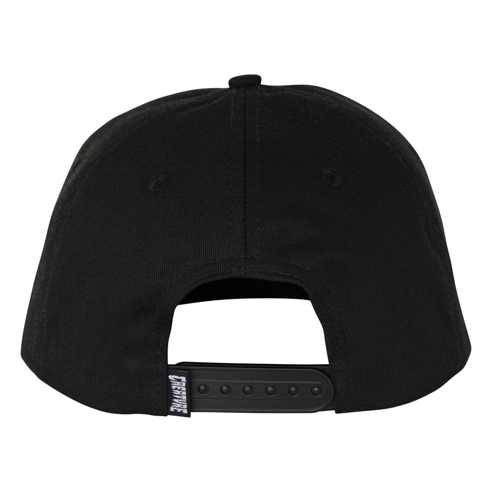 Creature Take Warning Snapback Mid Profile Hat - Black