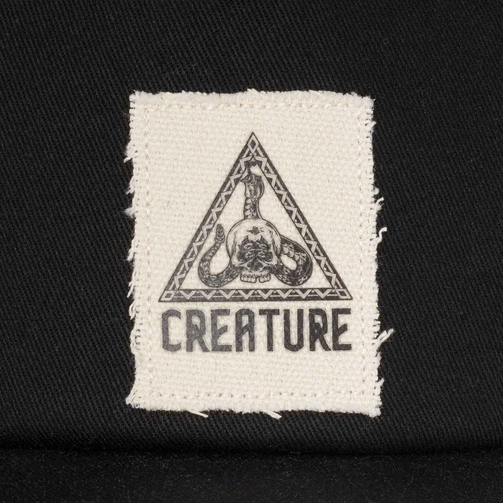 Creature Take Warning Snapback Mid Profile Hat - Black