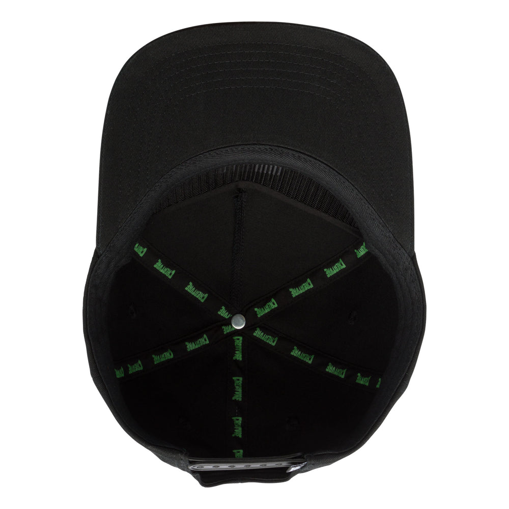 Creature Take Warning Snapback Mid Profile Hat - Black