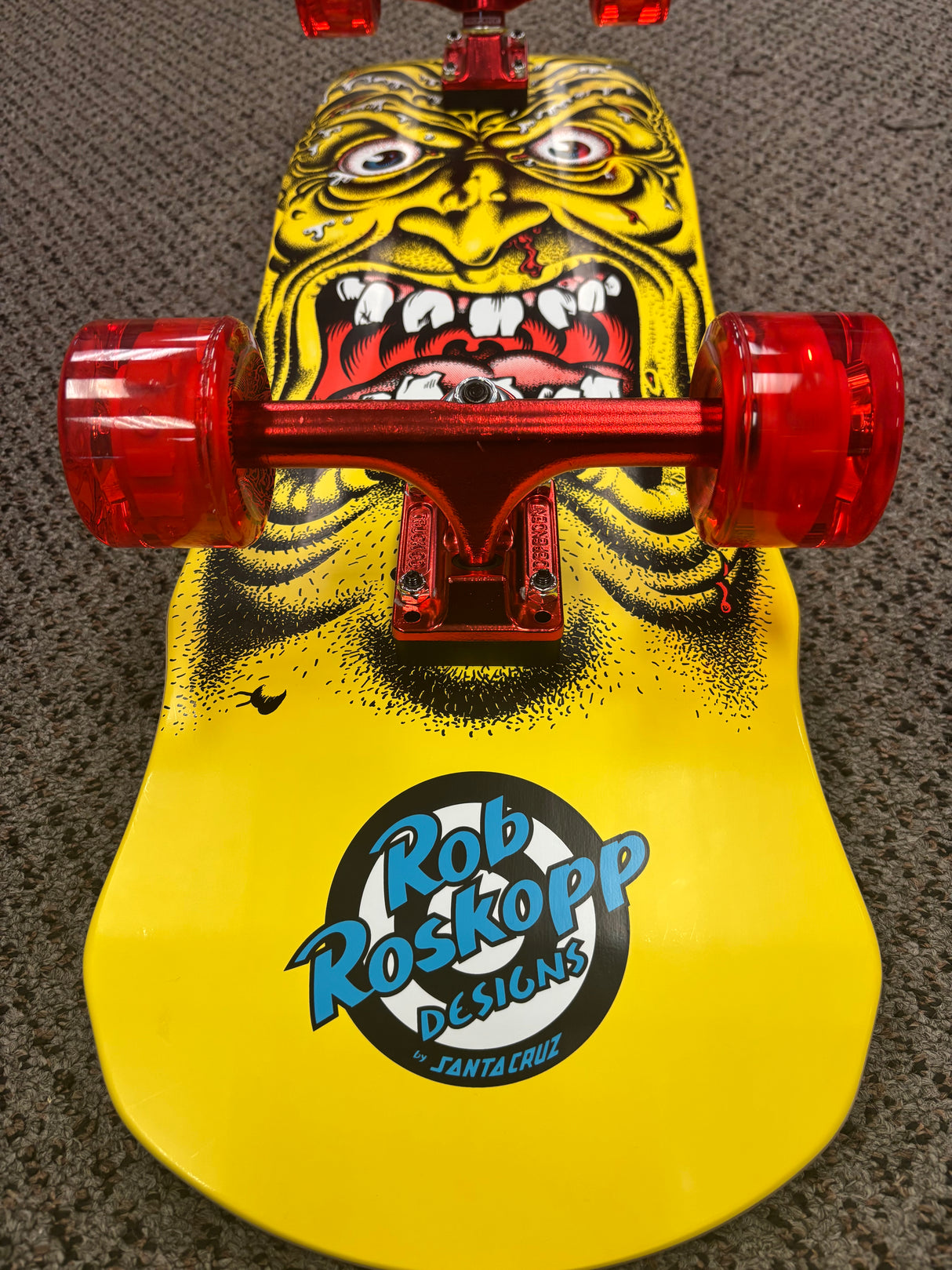 Santa Cruz Rob Roskopp Face Yellow Reissue Skateboard Deck 9.5" Complete